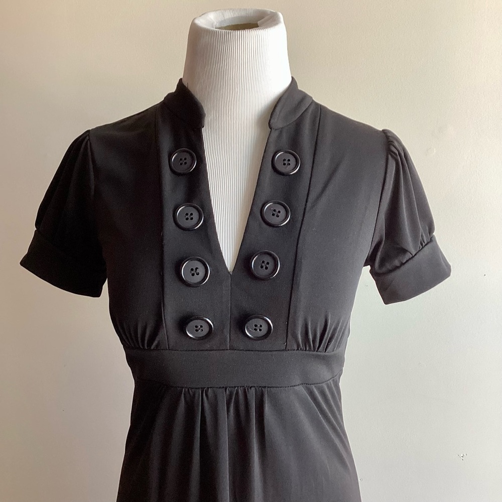 🖤 Dark Academia -Schoolgirl, Goth, Lolita Little Black dress size S - Picture 4 of 8